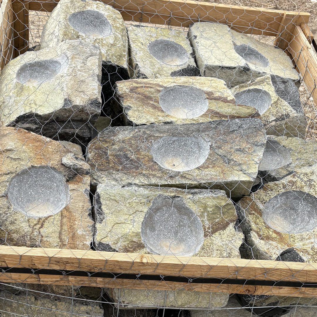 Star Stone® Bird Baths – Aztec Gold Basalt