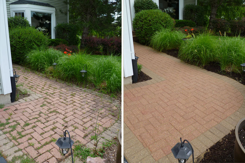 Natural stone walkway enhanced with Surebond SB-8700 Sealer